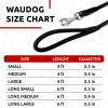 Rolled Leather Dog Leash 4Ft x 0.5 in for Small Medium and Large Dogs Heavy Duty Leather Puppy Leash for Outdoor Walking Running Training Black