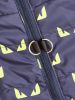 .Cartoon Cardigan Waistcoat with Zipper Tractive Hole for Dogs