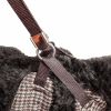 Pet Life Luxe 'Houndsome' 2-In-1 Mesh Reversible Plaided Collared Adjustable Dog Harness-Leash