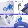 Baby Bath Tub with Thermometer Collapsible Travel-Friendly 0-24Months Baby Bathtub